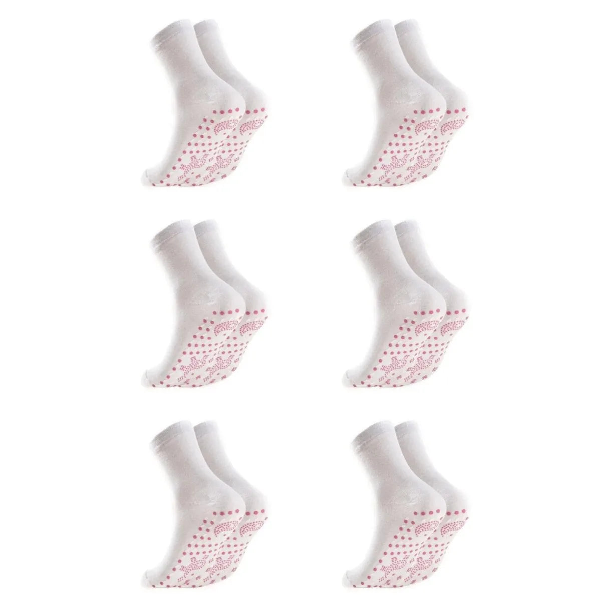1/6Pairs Tourmaline Slimming Health Sock Winter Elastic Thermal Self-Heating Sock Health Care Socks Short Sock Magnetic Therapy
