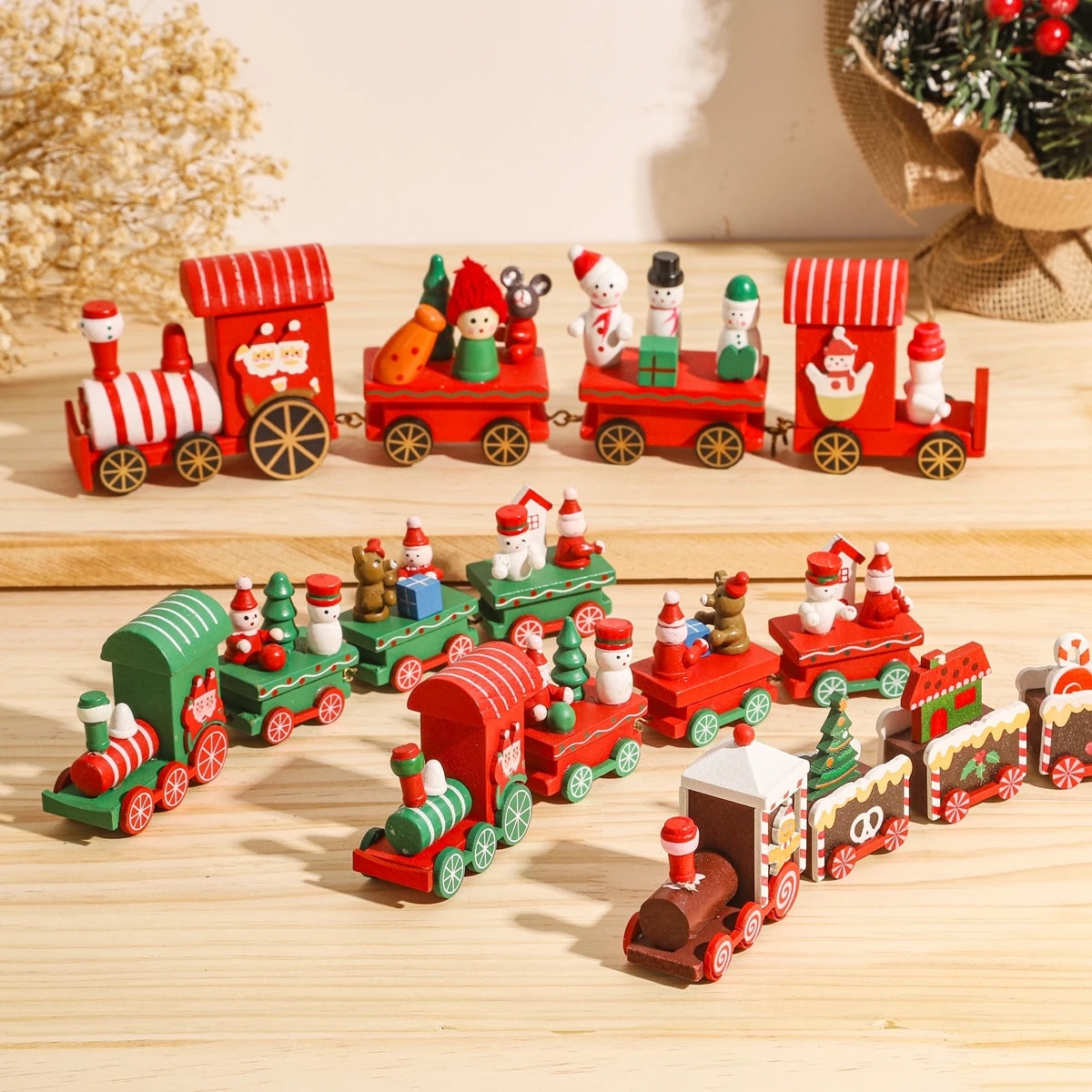 Christmas Train Merry Christmas Decorations For Home 2024 Cristmas Ornament Xmas Navidad Noel Gifts Happy New Year 2025 Decor