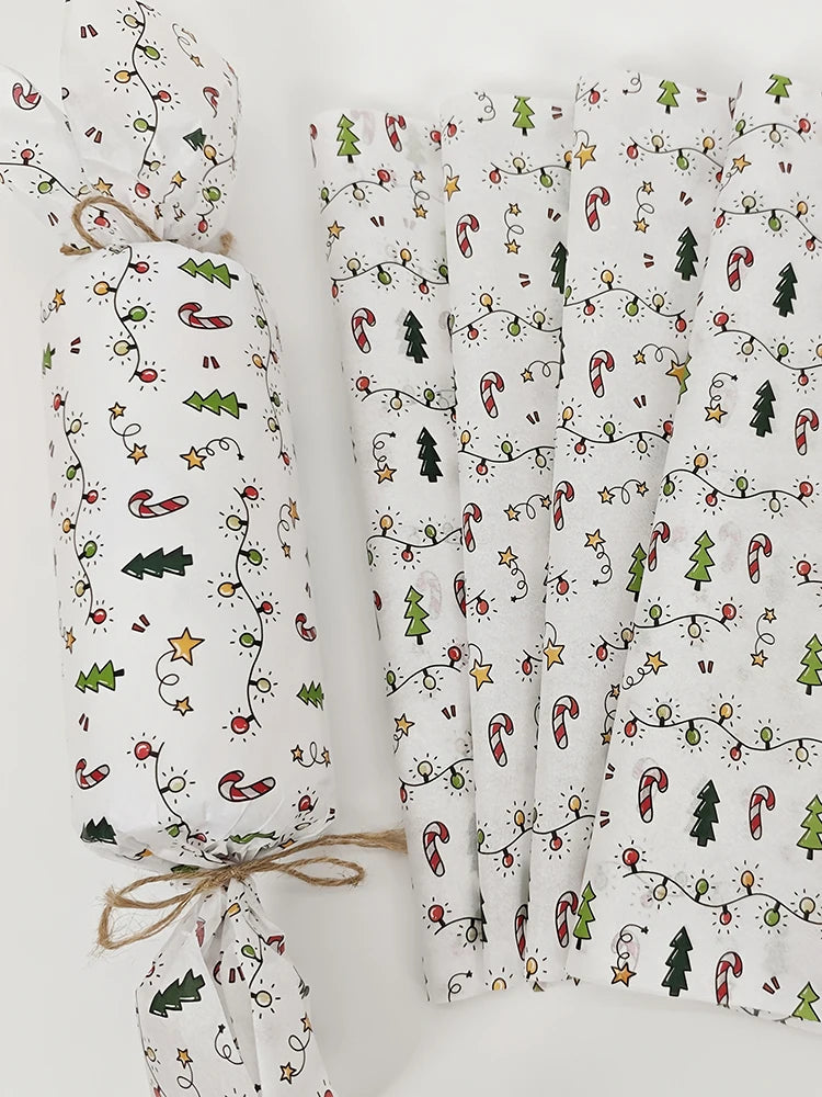 10/20 Sheets of Christmas Lantern Pattern Tissue Paper, 20*14inch Gift Wrapping Paper, Suitable for Christmas, Winter, Thanksgiving, Birthday Gift Wrapping, Bouquet Filling and Party Gift Wrapping, Best for Christmas, Perfect