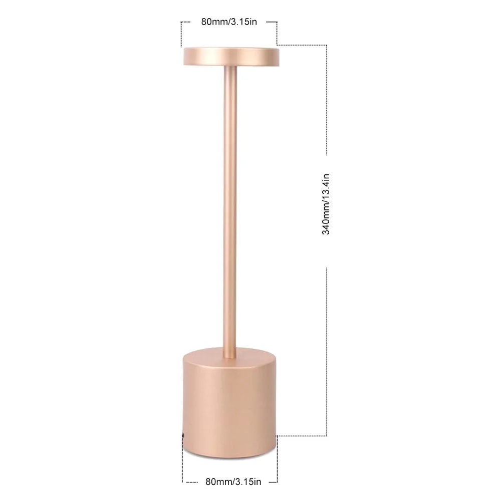 USB Rechargeable Classic Table Lamp: Touch Control & 3 Colors