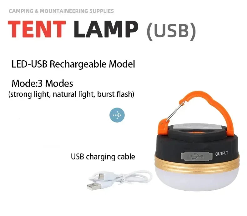 10W 1800MAH COB+LED Camping Lantern USB Rechargeable High Power Portable Tents Lamp Outdoor Hiking Night Fishing Hanging Lamp