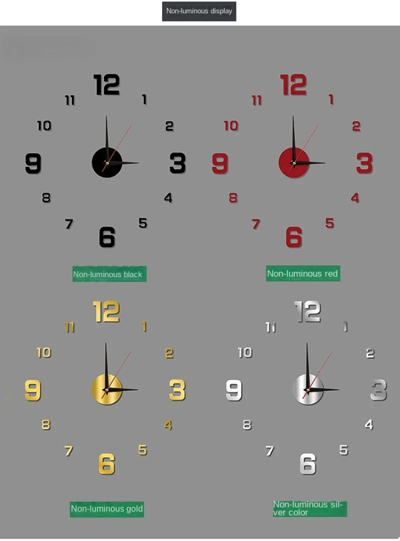 Transform Your Space: 3D Luminous Frameless DIY Wall Clock