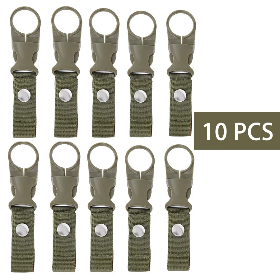 Webbing Buckle Hook Water Bottle Holder Clip Outdoor Nylon EDC Climb Carabiner Belt Backpack Hanger Camp Carabiner Belt Clip