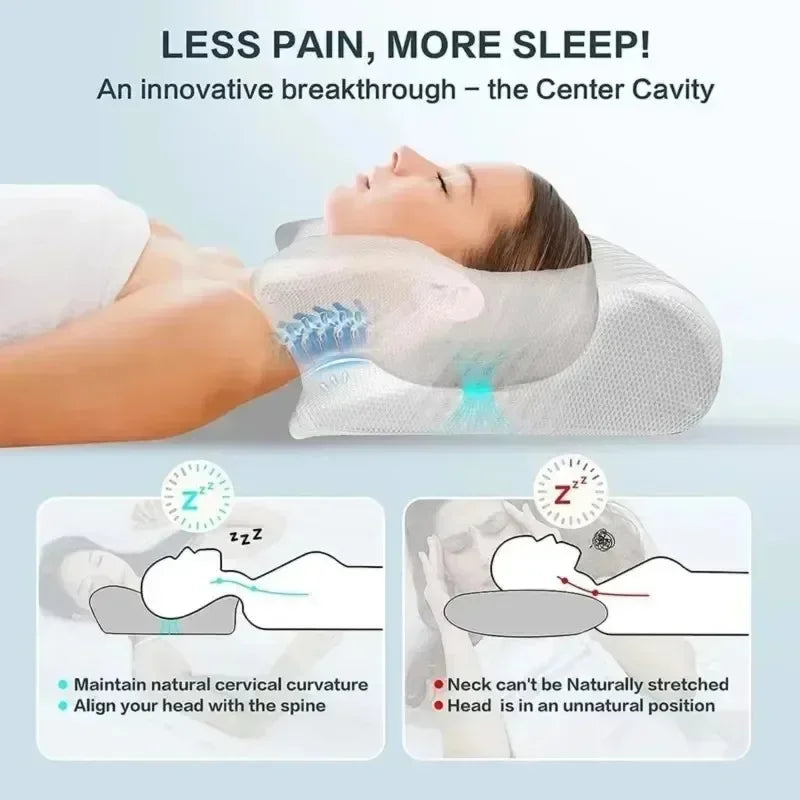 Butterfly Memory Foam Pillow for Comfortable Neck Support