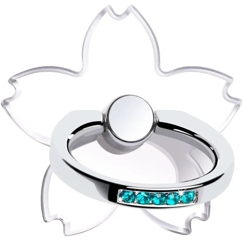 Transparent Cell Phone Ring Holder Stand 360°Degree Rotation Clear Finger Grip Kickstand Compatible iPhone Xiaomi for Phone Case