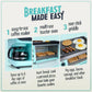 3in1 Breakfast Station for Home Kitchens Combines Coffee Maker NonStick Griddle and 4Slice Toaster Oven with Timer Functionalit
