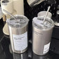 Leak-Proof Insulated Stainless Steel Thermos Cup with Straw
