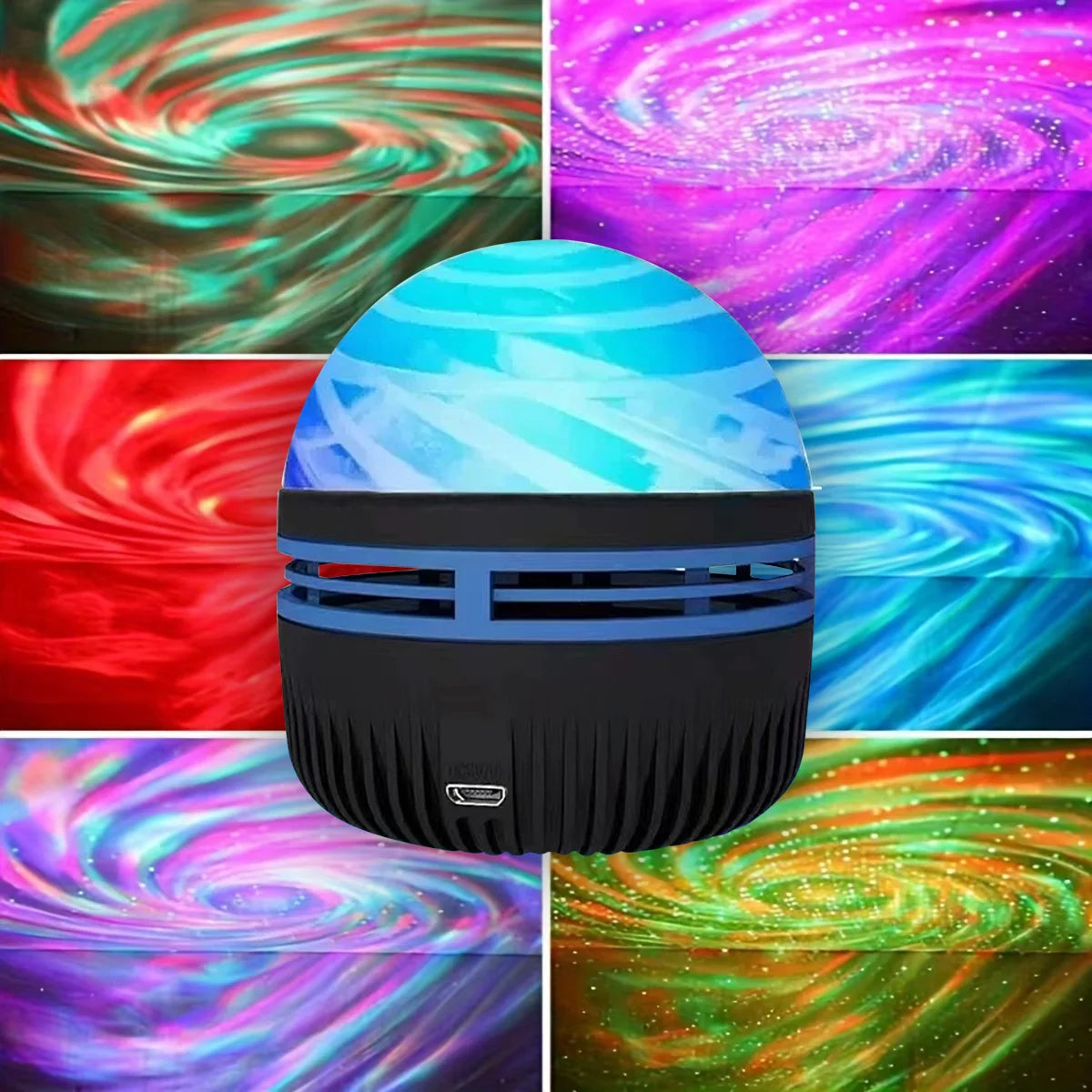 Vortex Star LED Projector Light with Water Ripple Effects