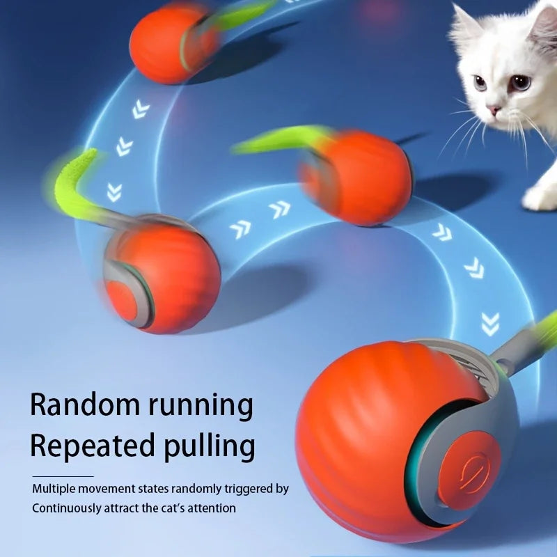 Smart Cat Toys: Automatic Rolling Interactive Ball (USB Rechargeabe