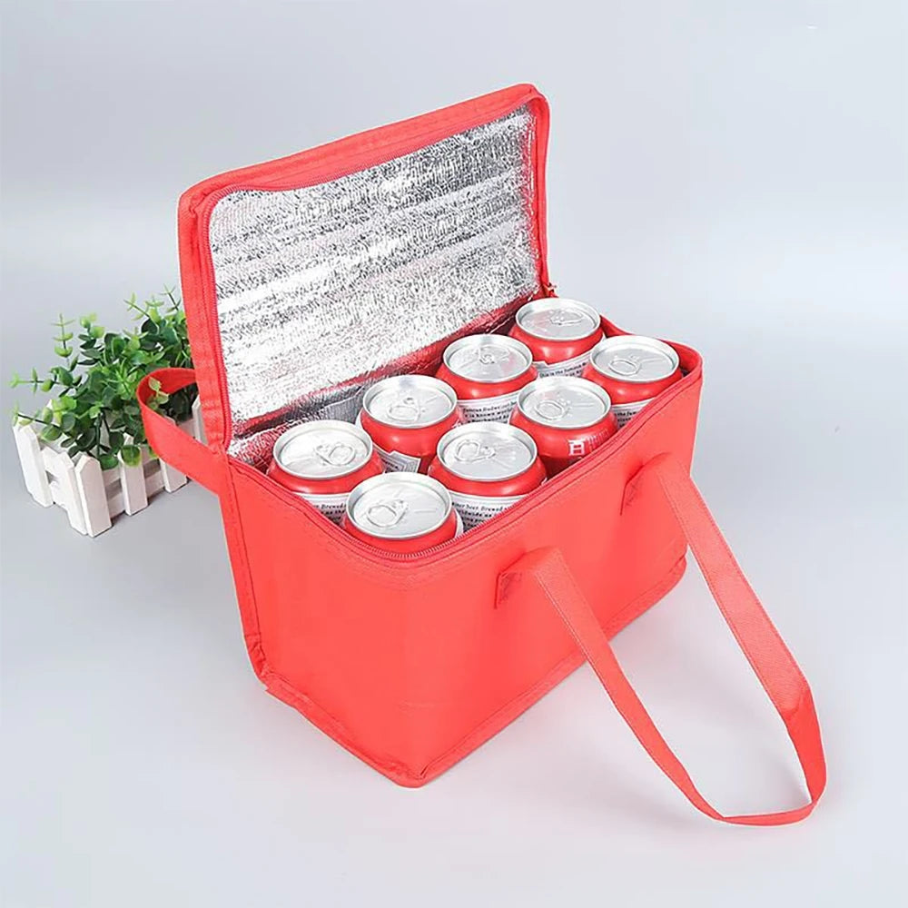 Portable Lunch Cooler Bag Folding Insulation Picnic Ice Pack Food Thermal Bag Drink Carrier Insulated Bags Food Delivery Bag