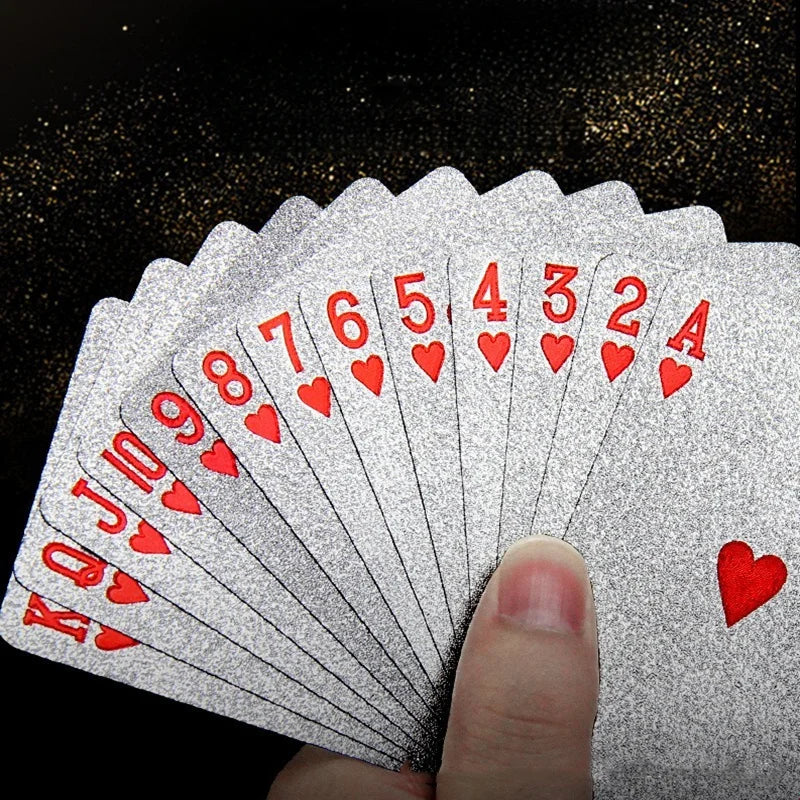 Cool Black Gold Waterproof Playing Cards, a Deck of Playing Cards Containing Christmas, Halloween, Thanksgiving Gifts, Game Gift