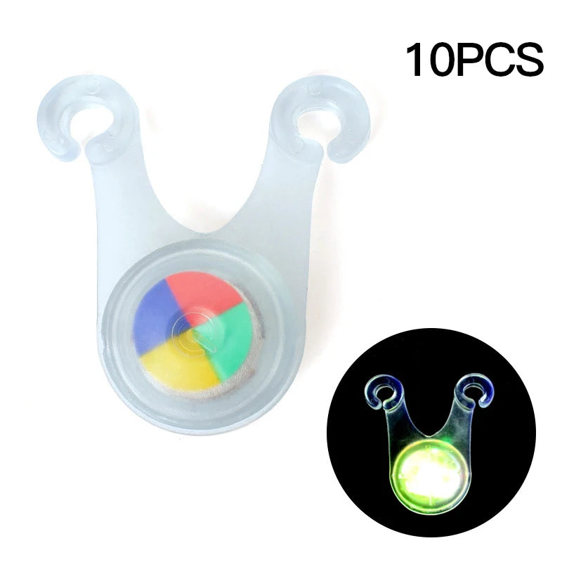 10pcs Waterproof LED Tent String Rope Guard Hanging Lights Mini Flashlight Cycling Lights Outdoor Camping Warning Safety Lamp