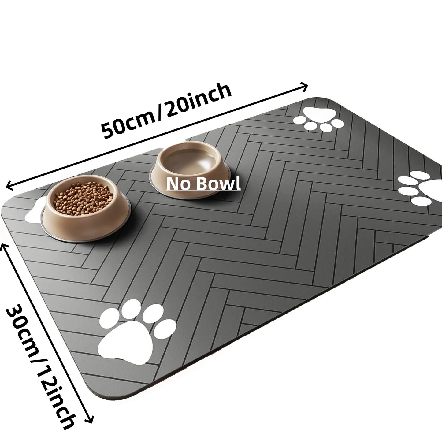 Absorbent Waterproof Pet Feeding Mat for Food & Water Bowl