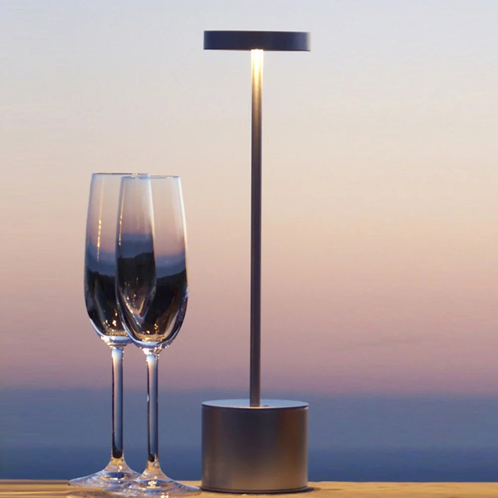 USB Rechargeable Classic Table Lamp: Touch Control & 3 Colors