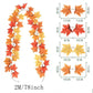 2M Artificial Fall Maple Leaf Garland Fake Plants Autumn Decor Leaves Vine for Thanksgiving Halloween Festivals Wedding Decora