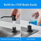 Stainless steel kitchen sink liquid soap dispenser (350ML / 500ML) — pump mount, hand-press design. 🧼
