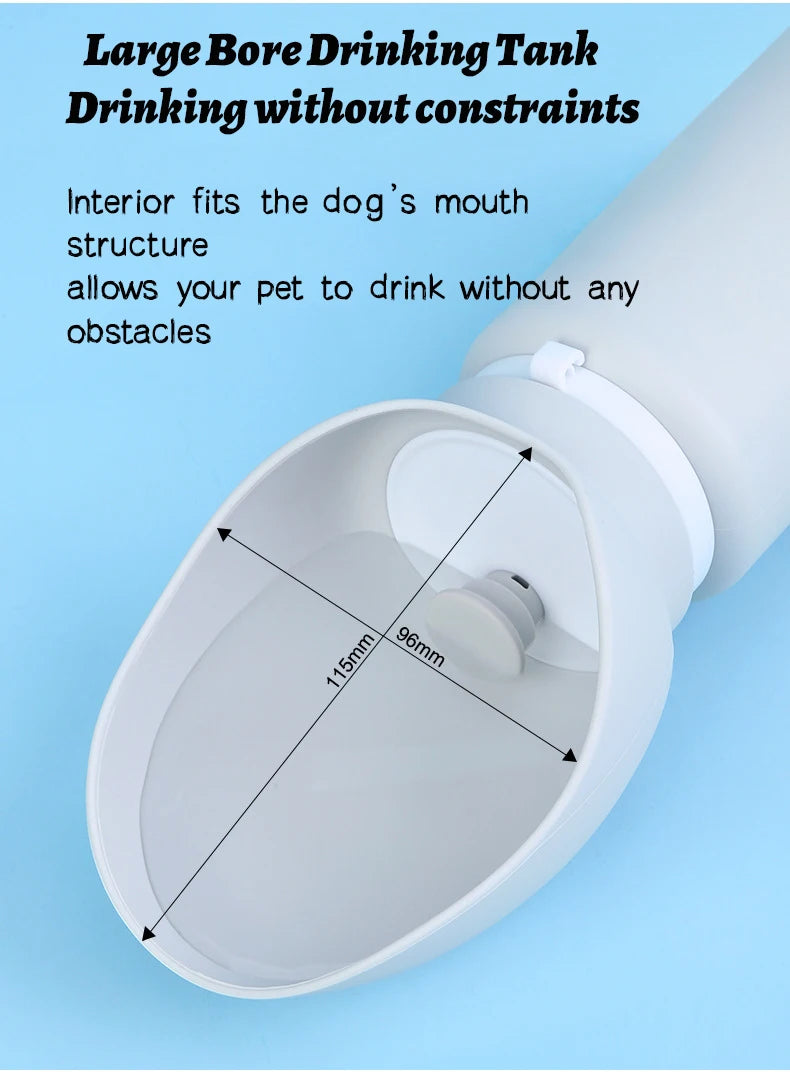 550ml Folding Pet Water Bottle - Portable Mug for Dogs & Cats on the Go!