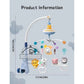 Musical Baby Crib Mobile with Lights Music Projection for Infants Remote Control Crib Toys for Newborn Baby Mobile for Crib Toys