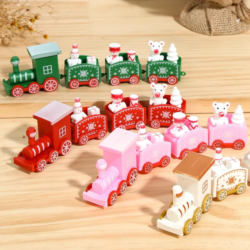 Christmas Train Merry Christmas Decorations For Home 2024 Cristmas Ornament Xmas Navidad Noel Gifts Happy New Year 2025 Decor