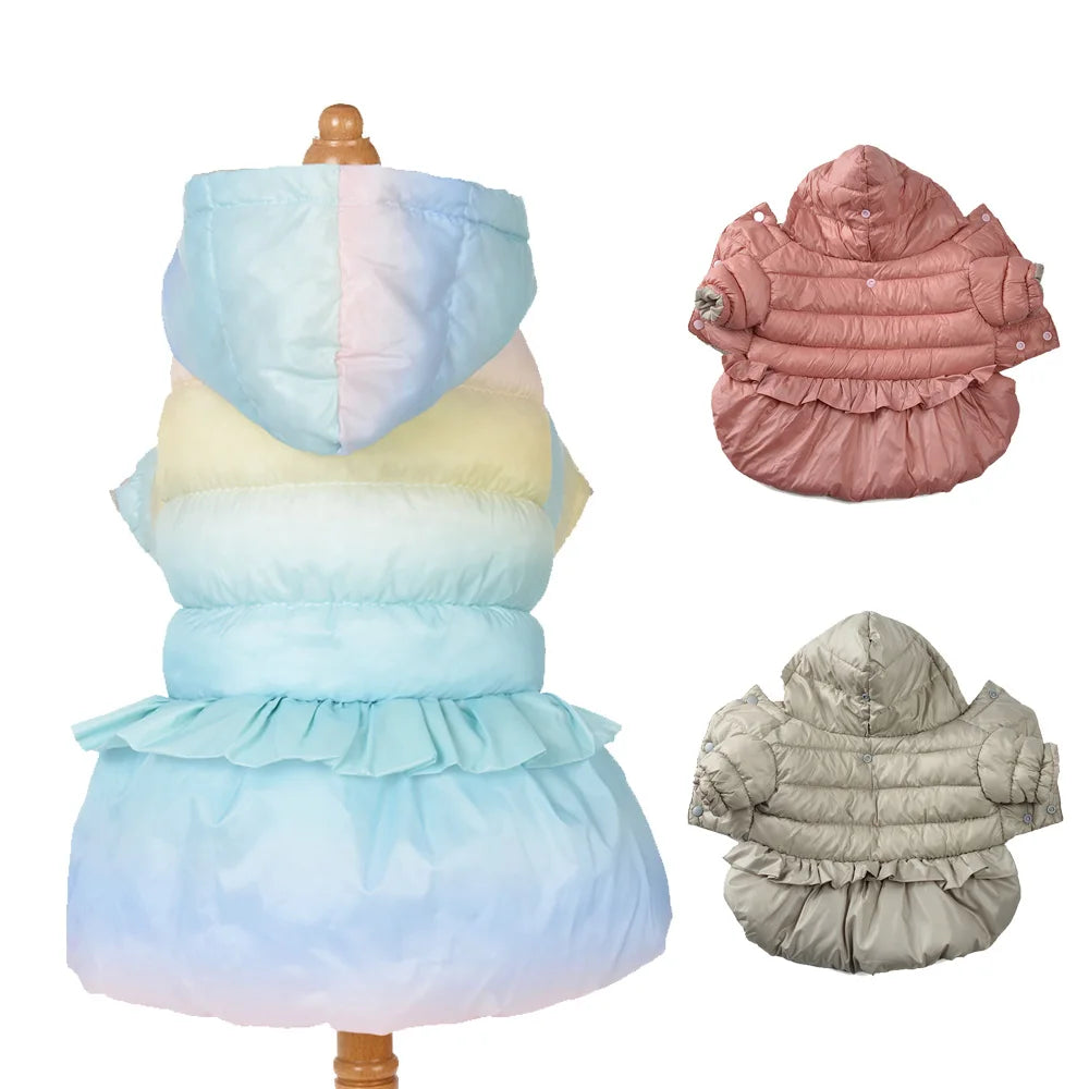 Autumn Winter Pet Dog Coat For Small Medium Dog Cat Warm Fleece Clothing Puppy Windproof Solid Jacket Chihuahua Bulldog Costume