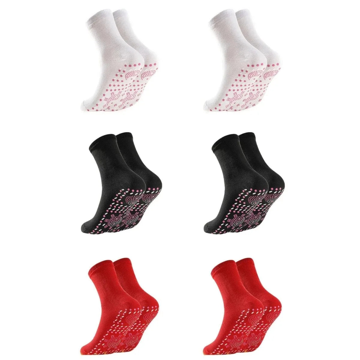 1/6Pairs Tourmaline Slimming Health Sock Winter Elastic Thermal Self-Heating Sock Health Care Socks Short Sock Magnetic Therapy