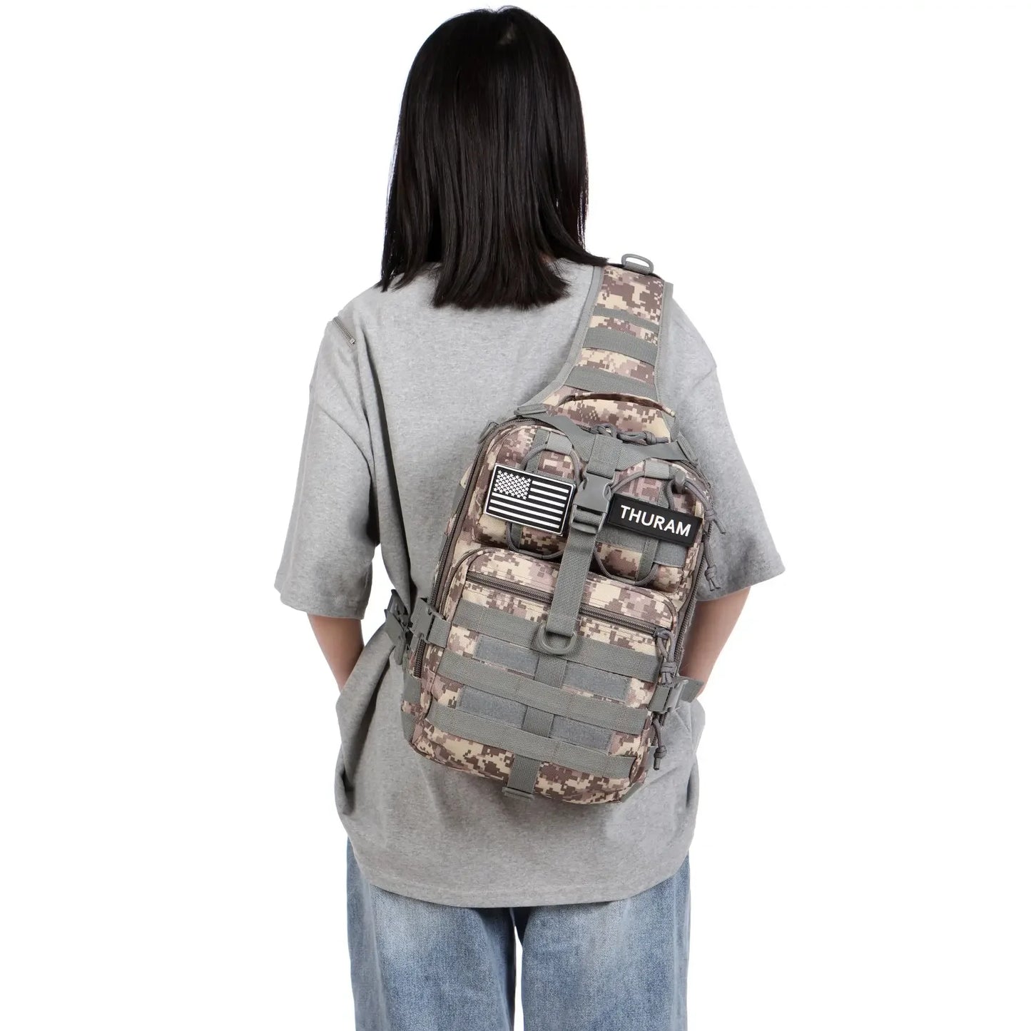 Tactical Assault Pack Sling Backpack Waterproof EDC Rucksack Bag for Outdoor Hiking Camping Hunting Trekking Travelling