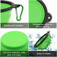 2-in-1 Folding Portable Silicone Dog Feeder Bowl with Carabiner