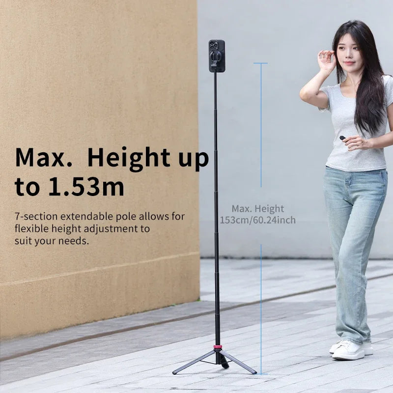 MagSafe Selfie Stick Tripod (1.53M) w/ Bluetooth Remote