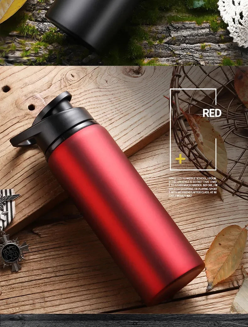 Metal Portable Water Bottle Leakproof Reusable Outdoor Sports Cup for Cycling Hiking Gym Halloween Gift Christmas Gift Travel