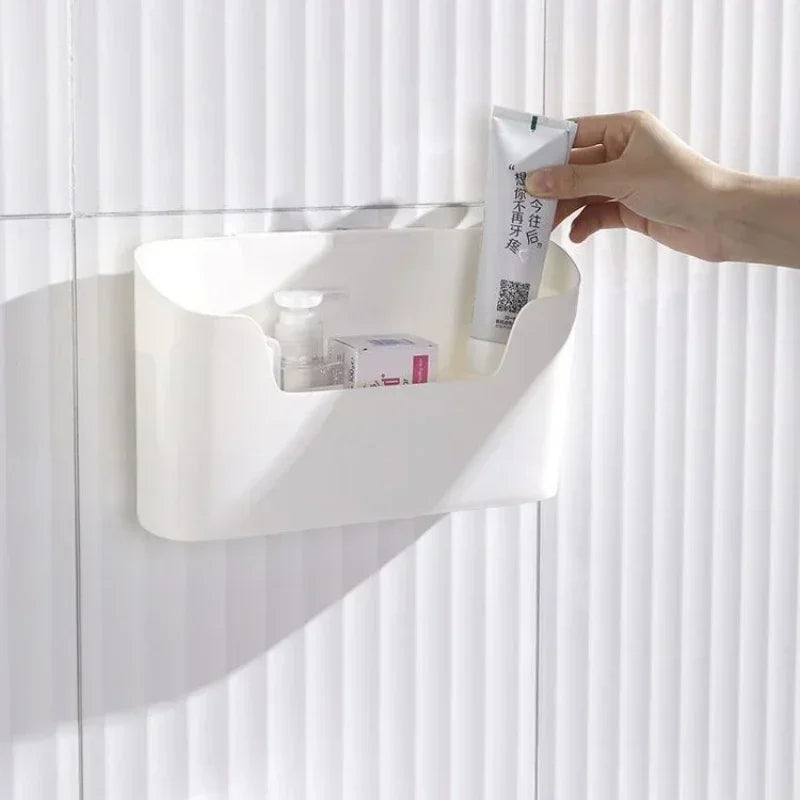 Kitchen Wall-Mounted Adhesive Storage Rack