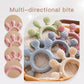 Food-Grade Silicone Teether Ring - Safe Sensory Toy for Babies 0-12 Months!