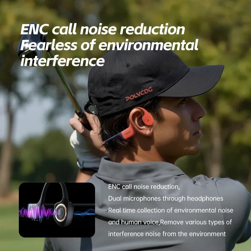 POLVCDG bone conduction swimming earphones IPX8 waterproof 32GB memory Bluetooth 5.4 silicone material 2025 new product x16