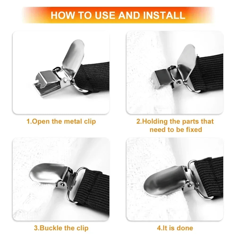 Adjustable Bed Sheet Clips Set – Keep Sheets Tight & Secure