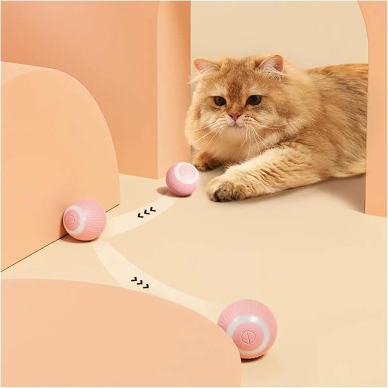 Smart Cat Toys: Automatic Rolling Interactive Ball (USB Rechargeabe