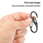 5PCS Tactical S Type Carabiner Camping Equipment Anti-Theft Aluminium Alloy Carabiner Mini Keychain Hook Hiking Backpack Buckle