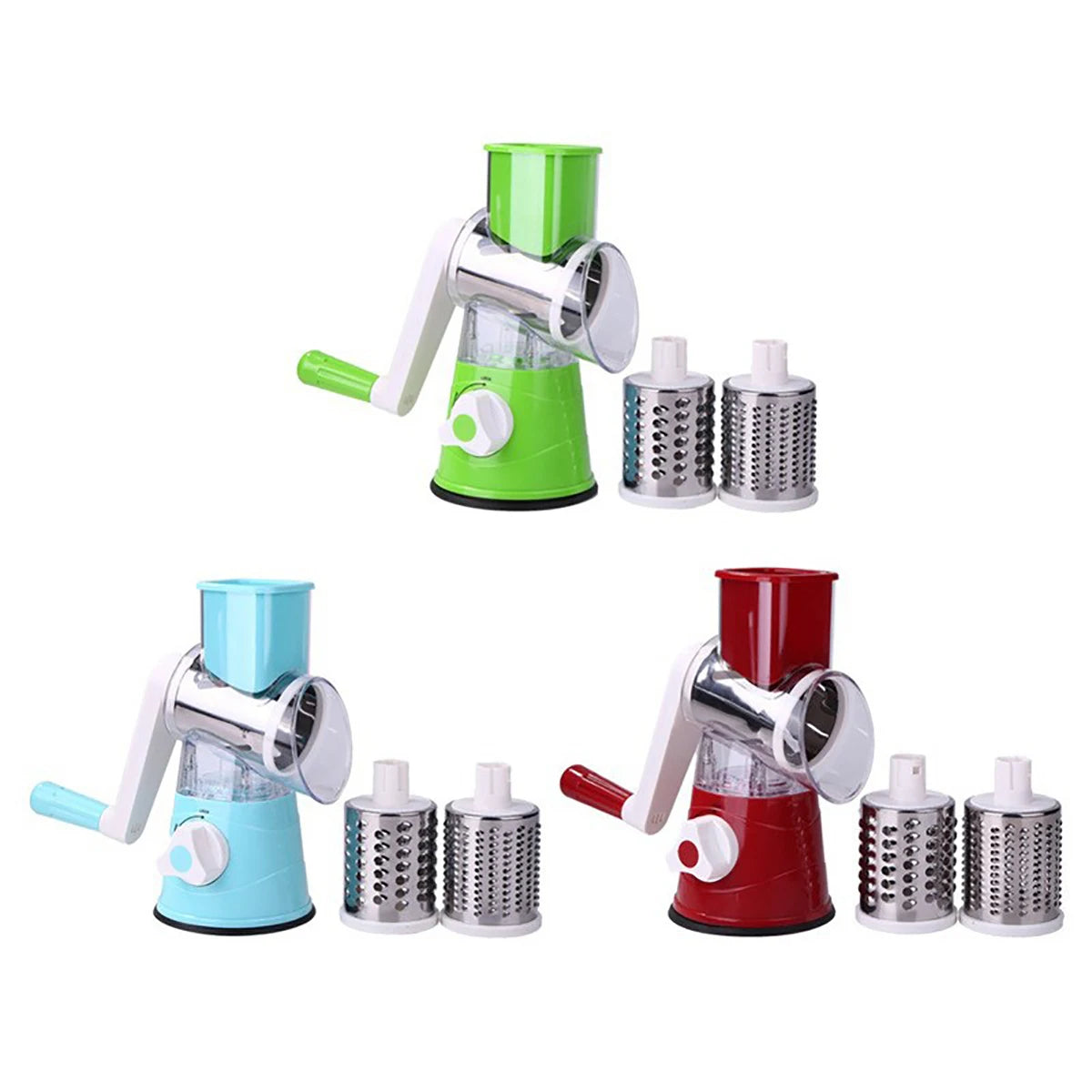 3-in-1 Manual Vegetable Slicer & Shredder – Perfect for Grating Cheese, Nuts & More!