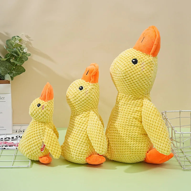 Bite-Resistant Plush Duck Toy - Sound Relief for Small & Large Dogs!