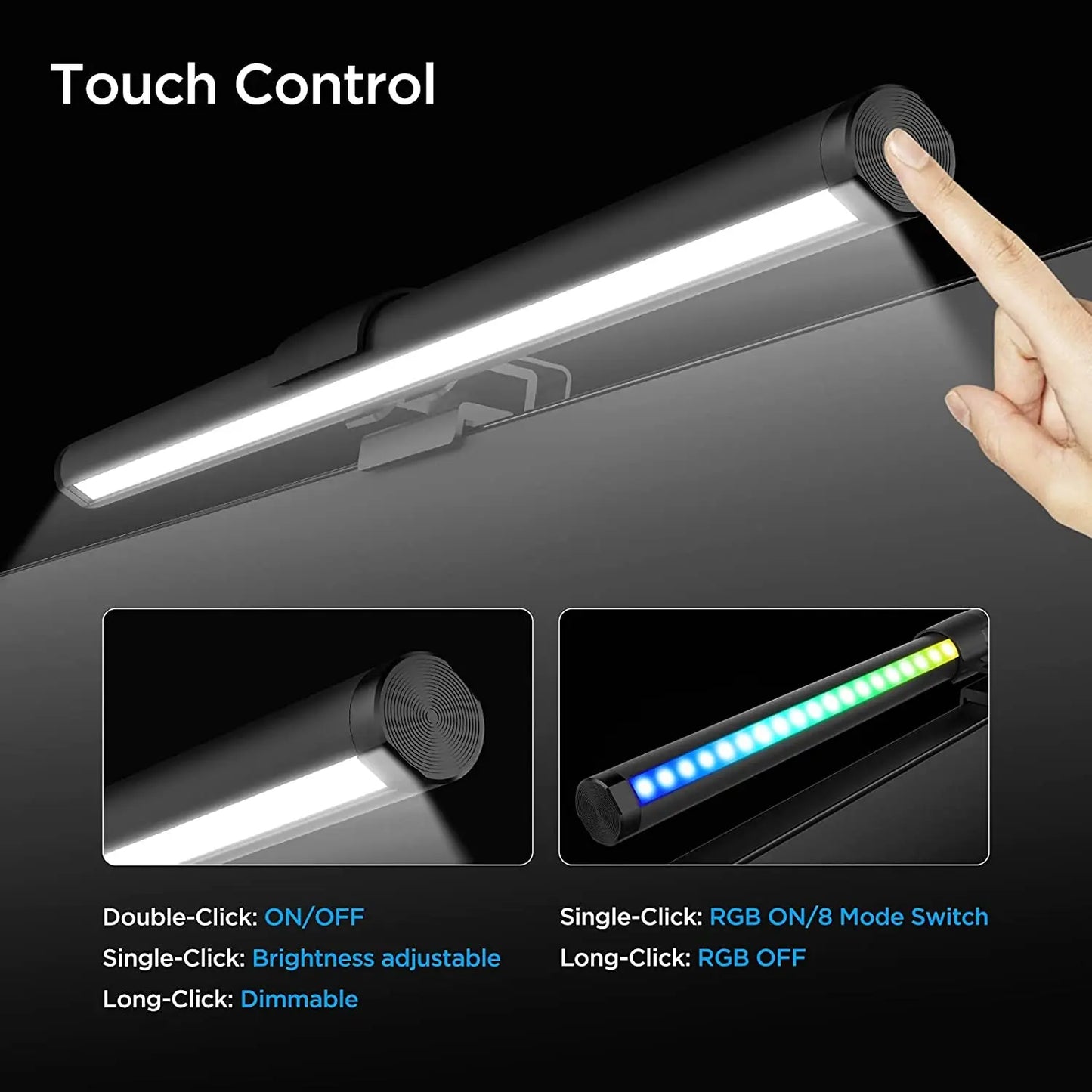 GB LED Monitor Light Bar: Dimmable Atmosphere Lamp for Work & Gaming