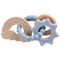 Food-Grade Silicone Teether Ring - Safe Sensory Toy for Babies 0-12 Months!