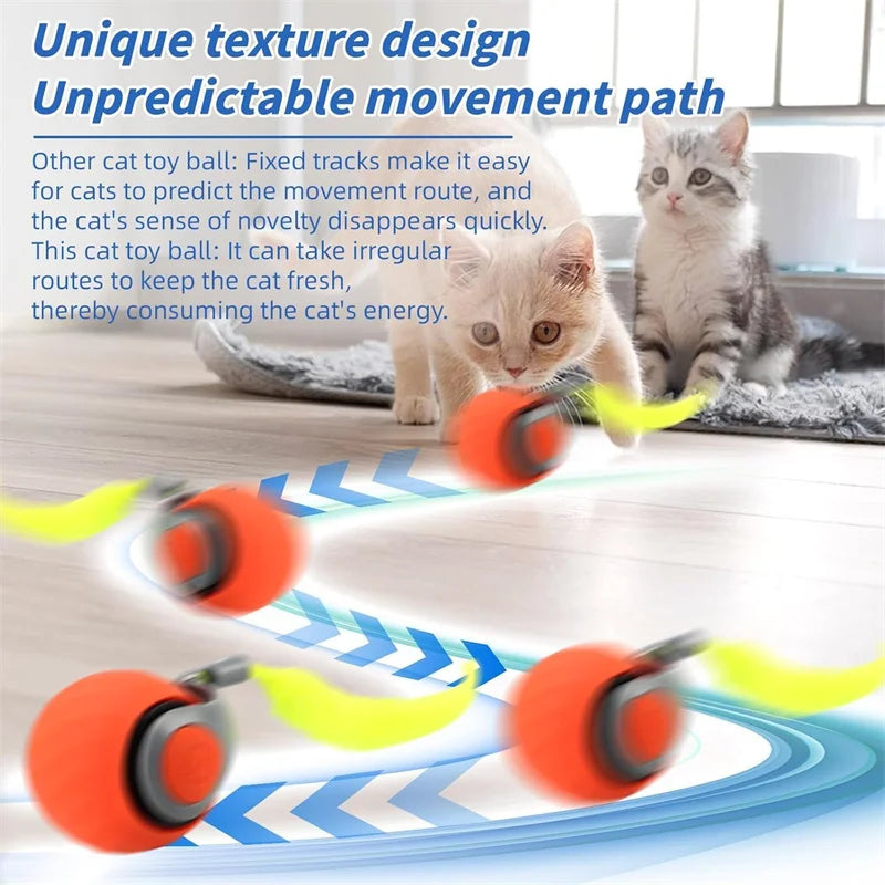 Smart Cat Toys: Automatic Rolling Interactive Ball (USB Rechargeabe