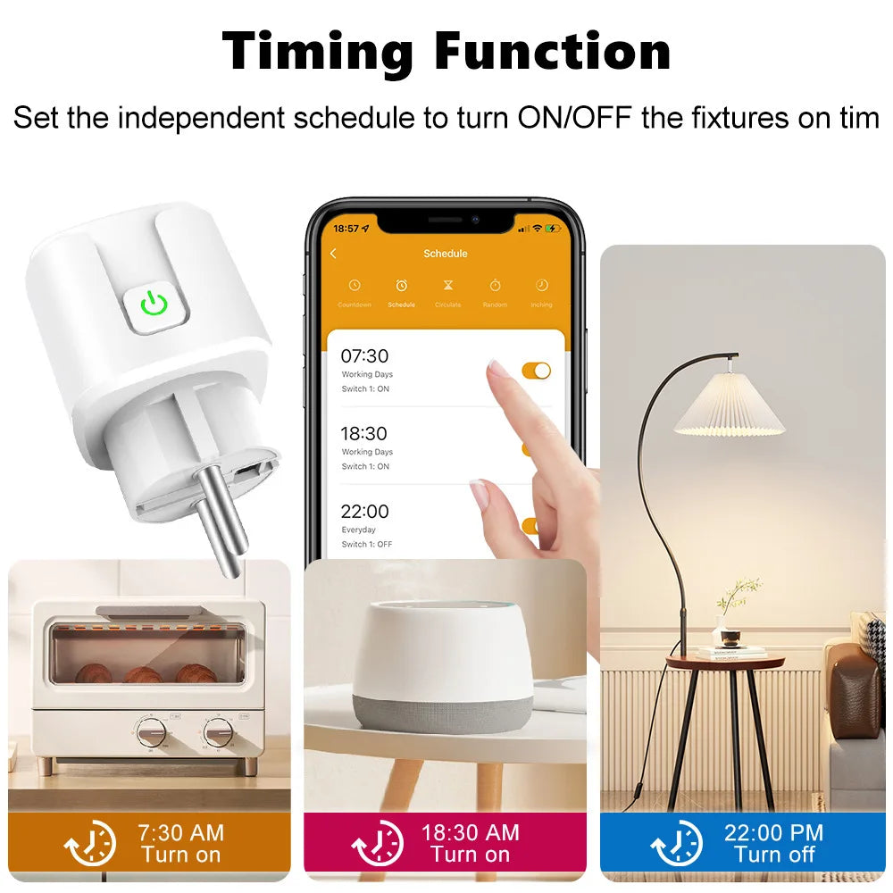16A Mini WiFi Smart Plug: Control with App, Siri, Alexa & Google
