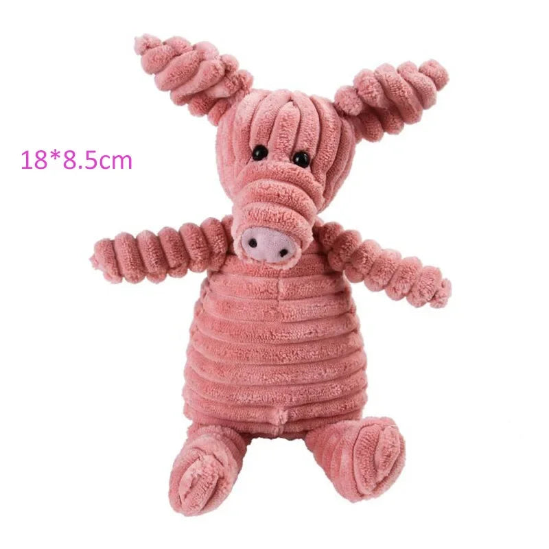 Bite-Resistant Plush Animal Squeaky Toy – Perfect for Small & Large Dogs!
