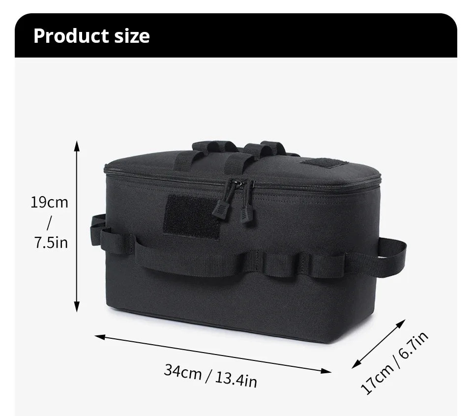 Outdoor Camping Gas Tank Storage Bag Large Capacity Ground Nail Tool Bag Gas Canister Picnic Cookware Utensils Kit Bag
