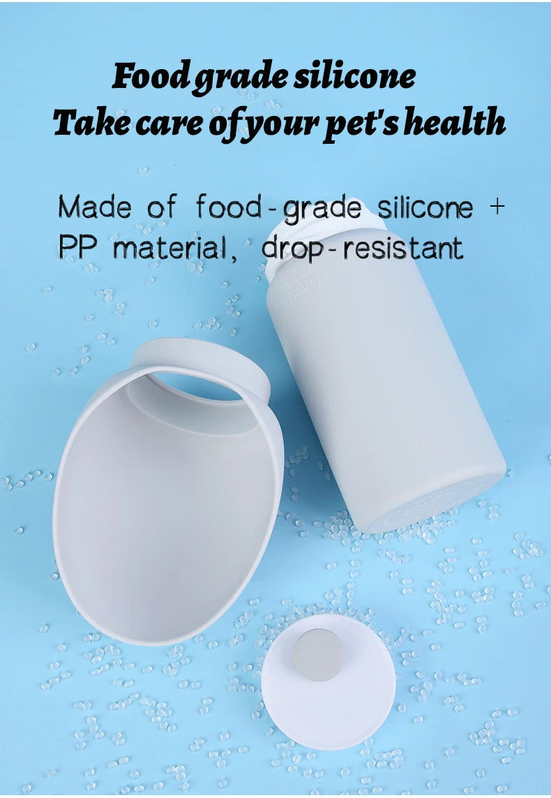 550ml Folding Pet Water Bottle - Portable Mug for Dogs & Cats on the Go!