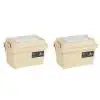 Outdoor Tissue Case Desktop Napkin Paper Storage Box Portable 1.1L Camping Picnic Seasoning Bottle Organizer Sundries Bucket