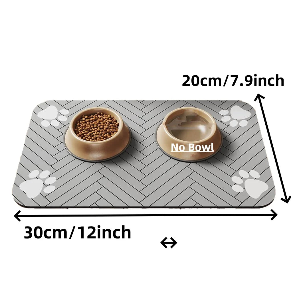 Absorbent Waterproof Pet Feeding Mat for Food & Water Bowl