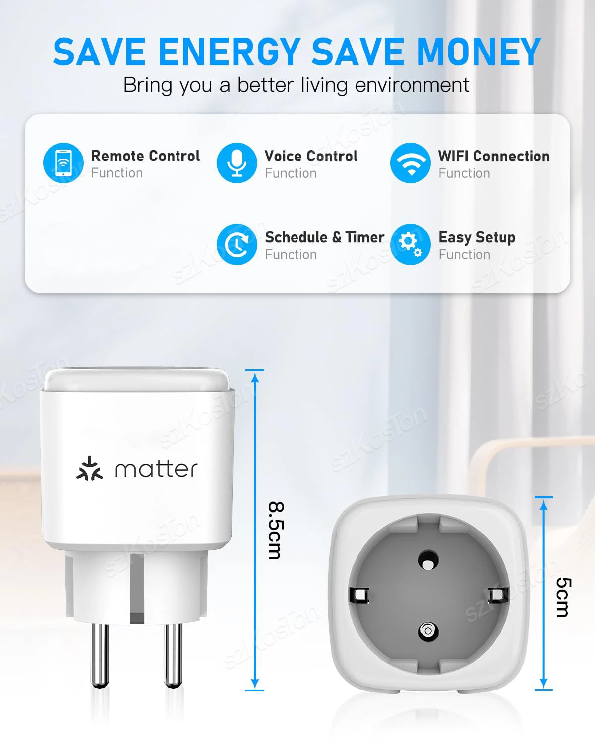 16A Mini WiFi Smart Plug: Control with App, Siri, Alexa & Google