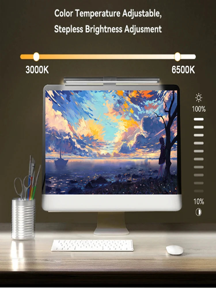 GB LED Monitor Light Bar: Dimmable Atmosphere Lamp for Work & Gaming