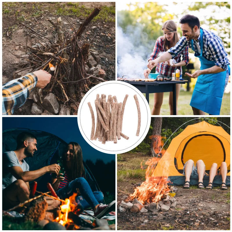 10Pcs Survival Wick Hemp Cord Camping Lighter Hemp Fire Starters Outdoor Wick Camping Ropes Survival Tools
