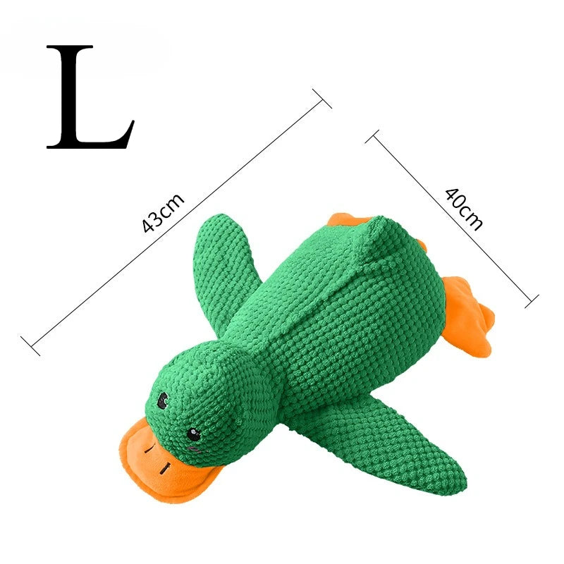 Bite-Resistant Plush Duck Toy - Sound Relief for Small & Large Dogs!
